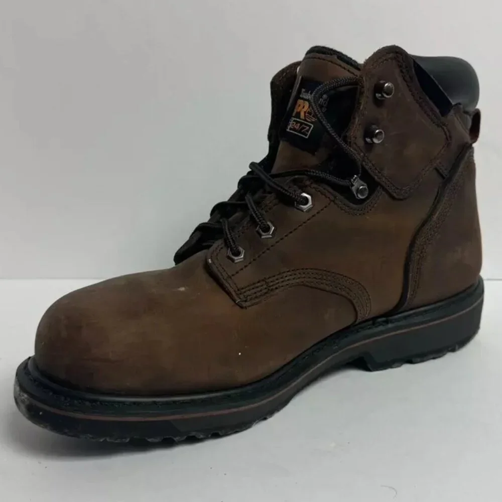 Timberland Pro Mens Pit Boss Steel Toe Work Boot Brown Size 12W